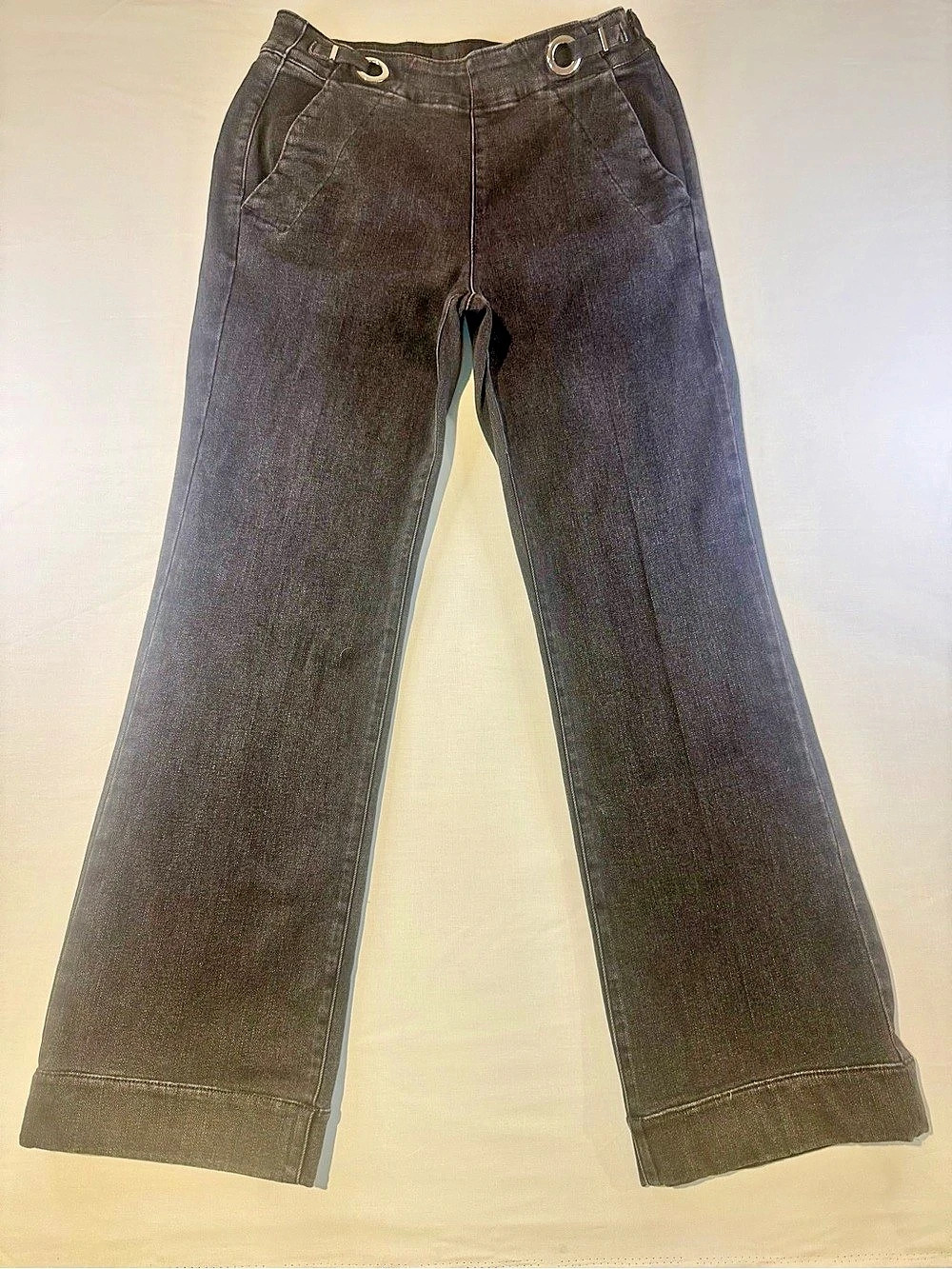 White House Black Market Extra High Rise Trouser Black, 4, fall staple, denim